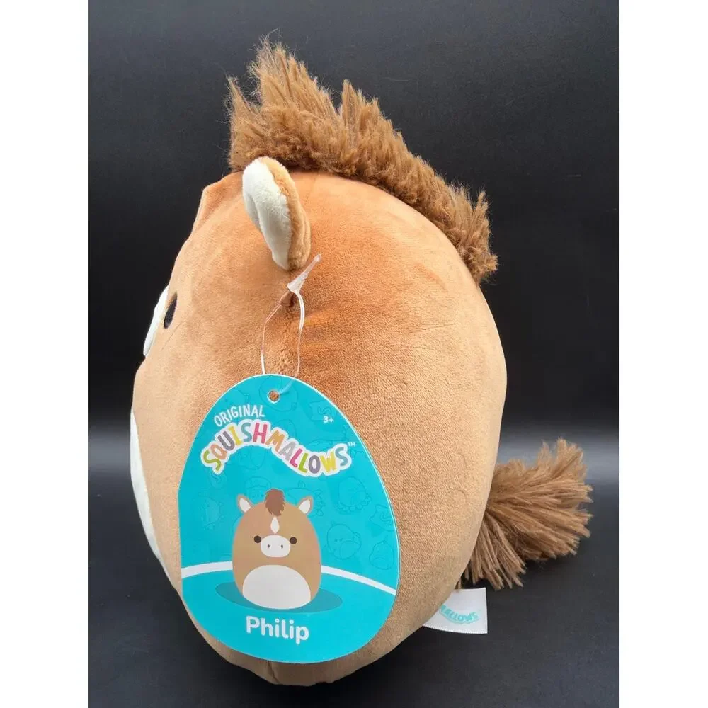 RARE HTF Squishmallows Philip Horse 8” Brown Kellytoy Plush Original Hang Tag